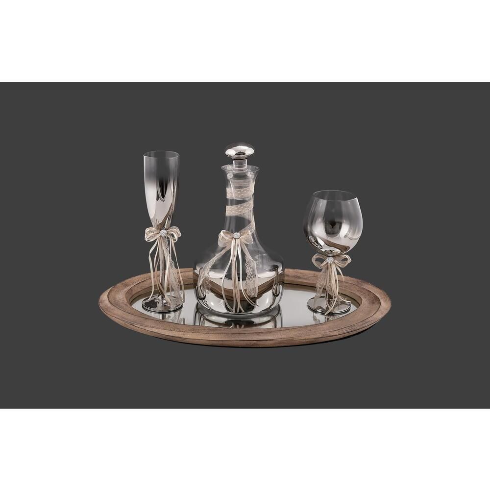 Σετ Δίσκος Καράφα Ποτήρι