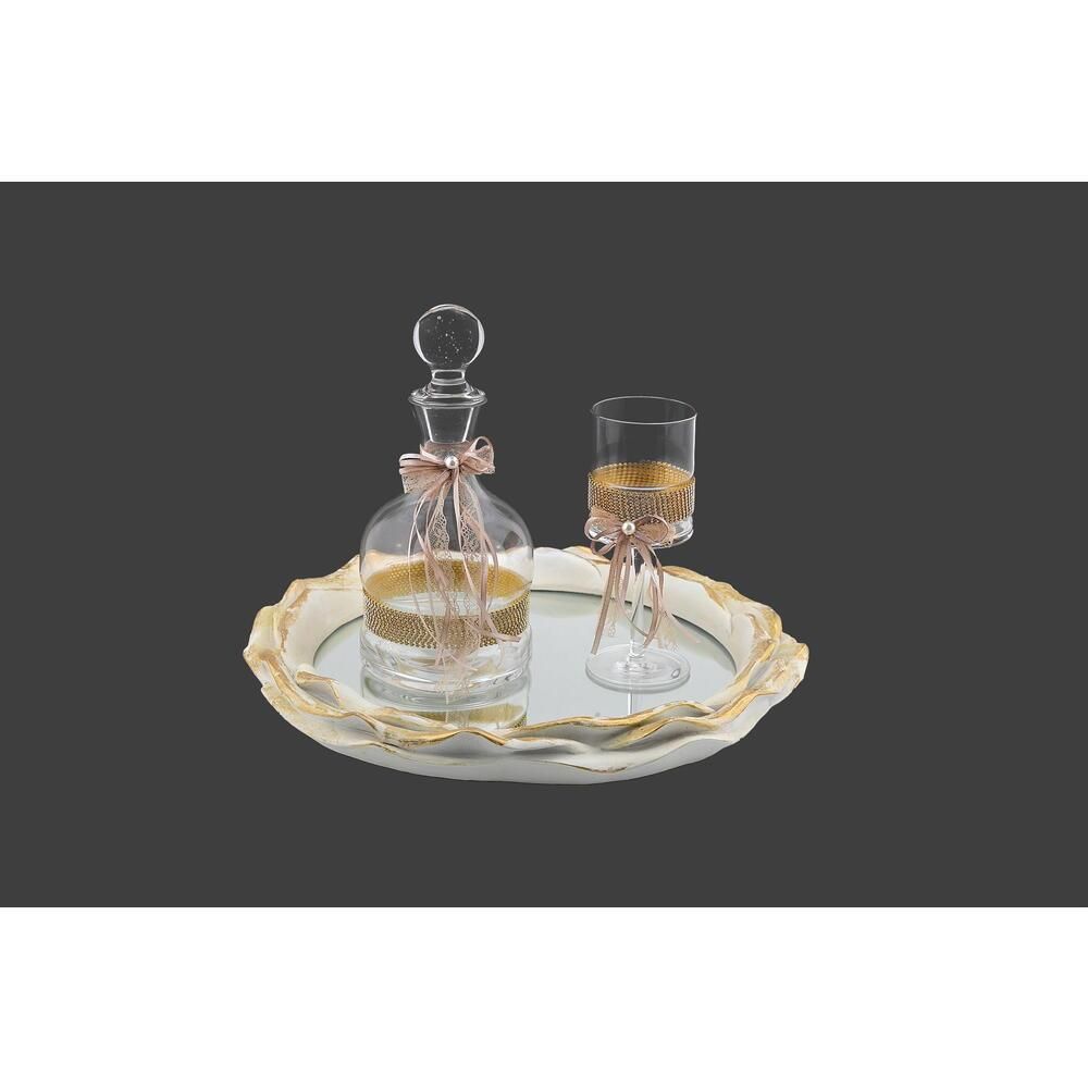 Σετ Δίσκος Καράφα Ποτήρι