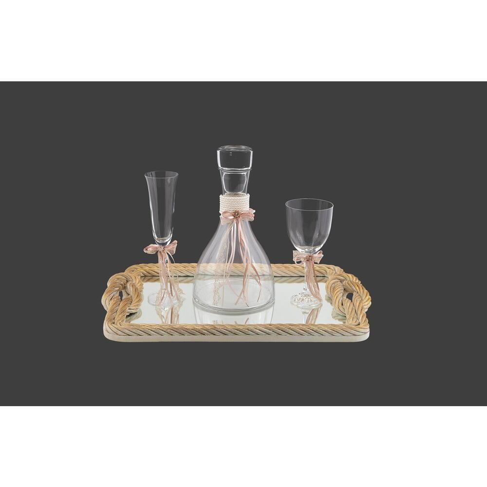 Σετ Δίσκος Καράφα Ποτήρι