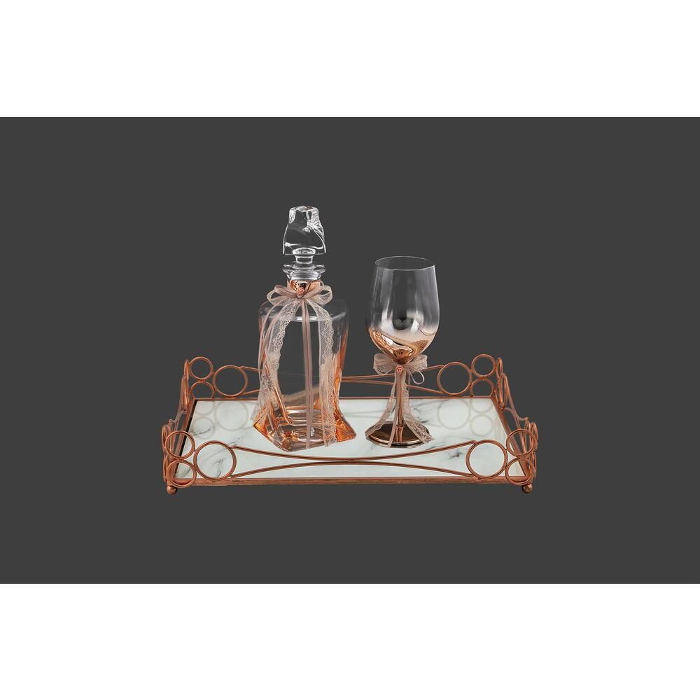 Σετ Δίσκος Καράφα Ποτήρι