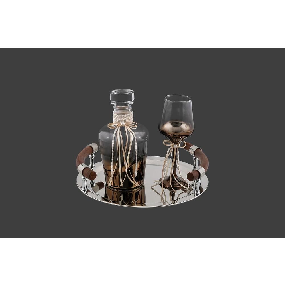 Σετ Δίσκος Καράφα Ποτήρι