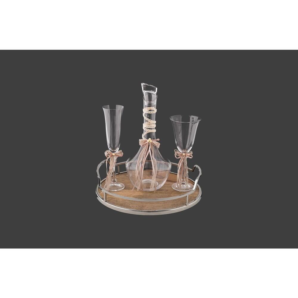 Σετ Δίσκος Καράφα Ποτήρι