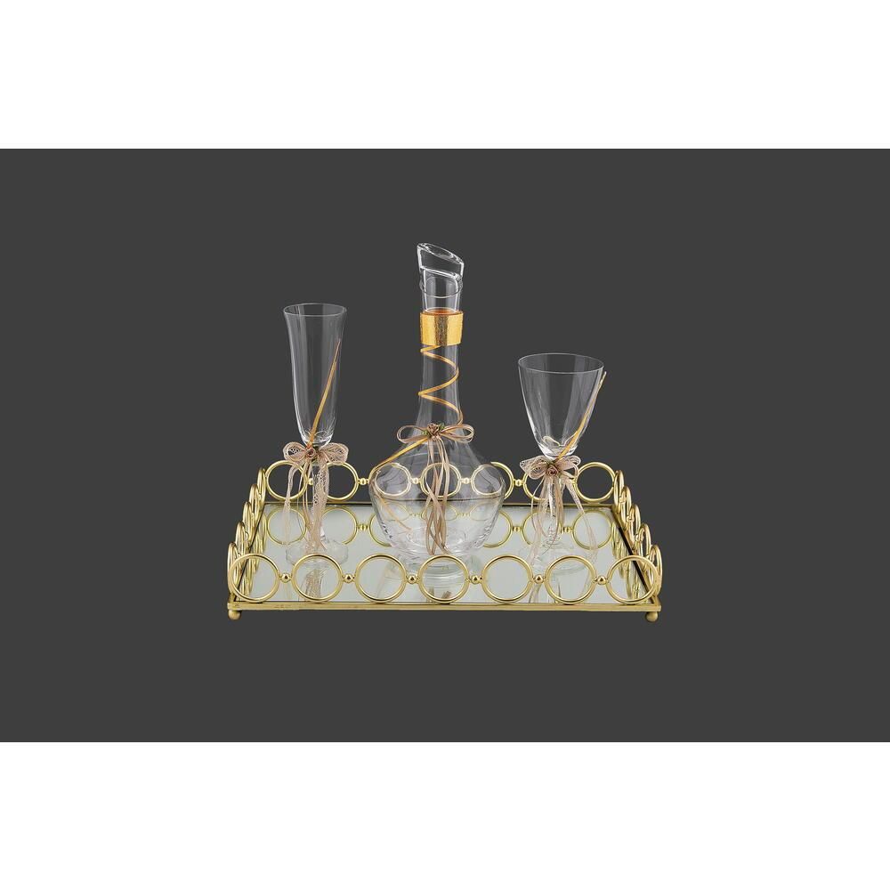 Σετ Δίσκος Καράφα Ποτήρι