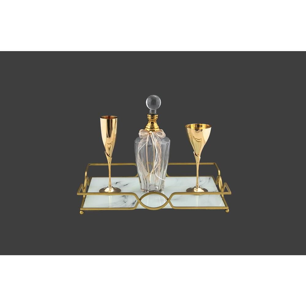 Σετ Δίσκος Καράφα Ποτήρι